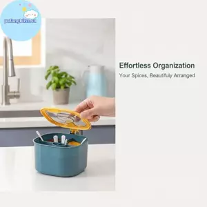 Hộp đựng gia vị 4 trong 1 Pufangbliss Di động Bao gồm 4 thìa Hoàn hảo để cắm trại Bình đựng gia vị đa năng có thể truy cập dễ dàng VN