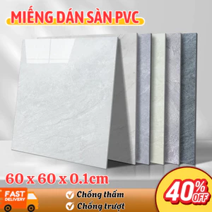 Miếng Dán Sàn Giả Đá LUMERA HOME Tự Dính 60x60cm Chống Bẩn Cho Phòng Khách Nhà Bếp Văn Phòng