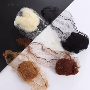 DELMER 20 Chiếc Nylon Hairnets, Mũ Tóc Giả Dây Co Giãn Mềm Lưới Tóc, Tạo Kiểu Tóc Màu Đen Thoáng Khí Bền Vô Hình Hairnet