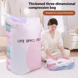 Không Cần Bơm Hút Chân Không Túi Đựng Nhựa Lớn Để Bảo Quản Quần Áo Chăn Nén Túi Rỗng Có Phụ Kiện Du Lịch VN