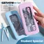GETVOW 7 Cái / bộ Thước Bộ, Bộ La Bàn Bút Chì Tẩy Nhựa, Thước Thẳng Chất Lượng Cao Trong Suốt Bộ Thước Đo Vuông Học Sinh