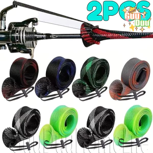 Tay áo bảo vệ cần câu - Tấm bảo vệ nắp cần quay - để câu cá trên biển - Thoáng khí, chống ẩm - Tay áo lưới có dây buộc / Giao hàng miễn phí