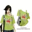 Phim hoạt hình mùa hè 2026 Ruy băng in hình Graffiti Váy ngắn tay Thiết kế thích hợp Slim-fit Slimmer Look Casual All match Trendy Top Women