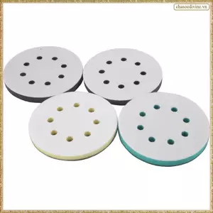 4 gói Miếng chà nhám xốp cho máy chà nhám quỹ đạo, Tấm chà nhám quỹ đạo 5 Inch 8 lỗ Surfprep Foam Pad