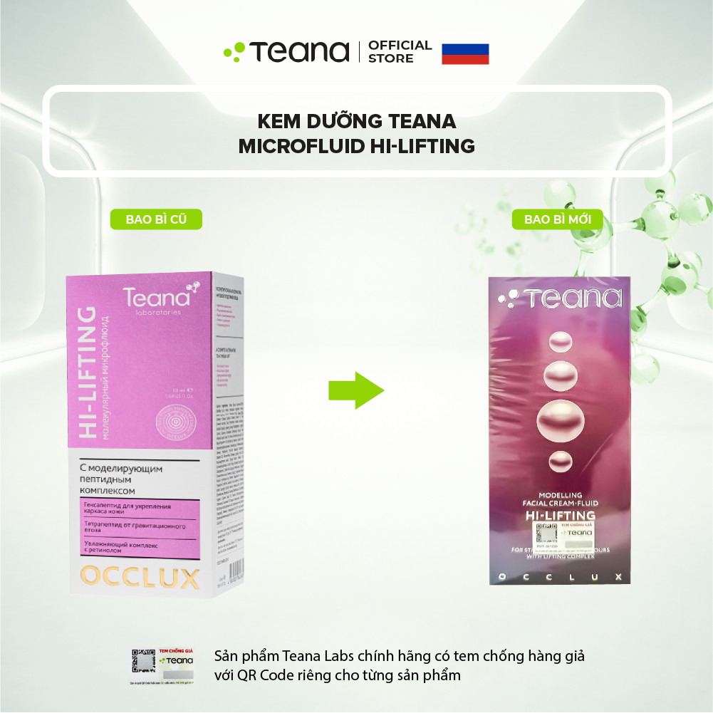 Kem dưỡng Teana Occlux Molecular Microfluid Hi-Lifting nâng cơ 50ml