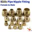 NOTE1 1 Cái Lắp Ống, Đầu Nối Khớp Nối Nữ Sang Nam Ren Lục Giác Đầu Nối, Đồng Thau 1 / 8 1 / 4 3 / 8 1 / 2 3 / 4 Bộ Chuyển Đổi Khí Nước Giảm Tốc