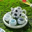 THEGIRL8B Trà Bộ, Trang Trí Ấm Trà Gốm Mini Tinh Tế, Bộ Đồ Trà Gia Đình Phong Cách Thể Thao Đồ Trang Trí Hình Bóng Đá Ngộ nghĩnh Ấm Trà Quà Tặng