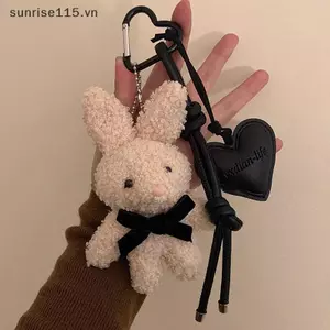 SRVN Kawaii Sang Trọng Thỏ Móc Khóa Y2K Thỏ Ngọt Ngào Dễ Thương Nhồi Bông Móc Khóa Bapa Mặt Dây Chuyền Túi Treo Trang Trí Cho Bé Gái Quà Tặng.