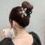 JULYHOT Thời Trang Sáng Bóng Kim Cương Giả Hoa Vuốt Tóc Kẹp Mũ Thanh Lịch Đuôi Ngựa Đuôi Ngựa Kẹp Tóc Cho Nữ Phụ Kiện Tóc Massivedeals