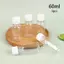 TMOY 5 Cái 60ML Chai Nhựa Nhỏ Chai Gừng Có Nắp Chai Nước Mini Có Thể Tái Sử Dụng Chai Chất Lỏng Hộp Đựng Chống Rò Rỉ TMOY