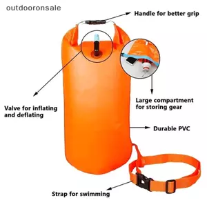 Túi khô phao bơi PVC bơm hơi - Túi khí đôi chống nước, 60-100L FSI