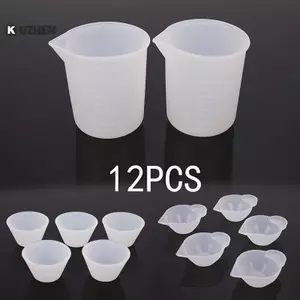 KUZHEN 12 Chiếc Silicon Trộn Cốc Đo Nhựa UV Khuôn DIY Đúc Trang Sức Bộ Dụng Cụ HOT