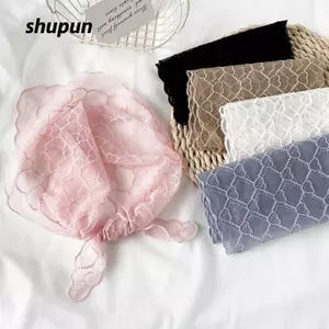 Khăn quàng cổ hoa ren SHUPUN, Khăn quàng cổ dễ thương cổ điển dành cho nữ, Khăn quàng cổ đầu Bohemian mỏng phong cách mục vụ