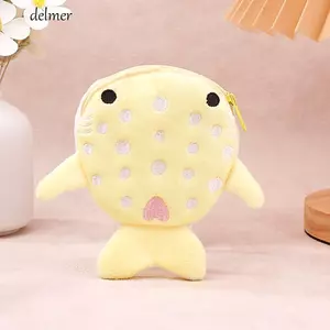 DELMER Cá Mập Cá Voi Ví Đựng Tiền Xu, Dây Kéo Hoạt Hình Cá Mập Cá Mập Sang Trọng Ví, Túi Đựng Tai Nghe Mini Mặt Dây Chuyền Động Vật Sáng Tạo Sang Trọng Túi Đựng Tiền Xu Tai Nghe Sinh Nhật