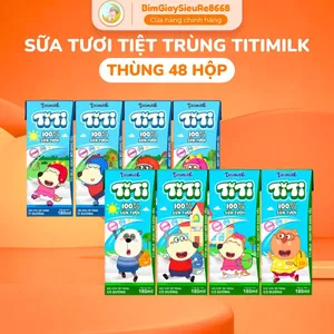 Sữa Tươi Tiệt Trùng TITIMILK Có Đường, Ít Đường Dung tích 180ml, 110ml