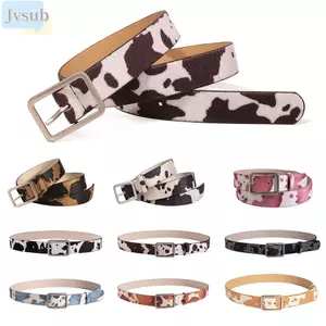 Thắt lưng nữ JVSUB, Dây thắt lưng da PU da báo Punk, Phong cách Nhật Bản với Thắt lưng da khóa vuông Shine đính đá