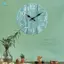 Đồng hồ treo tường - Đồng hồ treo tường màu xanh lá cây Teal hoạt động bằng pin Im lặng Chống dính - Đồng hồ ngọc lam Trang trí cho sân hiên Dễ sử dụng 25cmx25cm