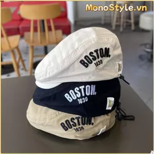 Mũ nồi MONOSTYLE, Mũ có đỉnh nhẹ thời trang, Mũ thêu phía trước BOSTON Thể thao ngoài trời