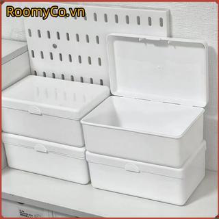 Hộp đựng ảnh ROOMYCO, Hộp đựng đồ chống bụi lật, Thẻ hộp đựng ảnh màu trắng bằng nhựa