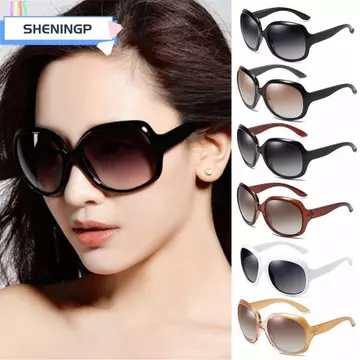 SHENINGP7 Kính Mát Quá Khổ, Khung Hình elip Kính Mát Tròn Nhẹ, Kính Mát Chống Tia UV Thời Trang Ống Kính Chuyển Màu gradient Kính Mát Đi Biển