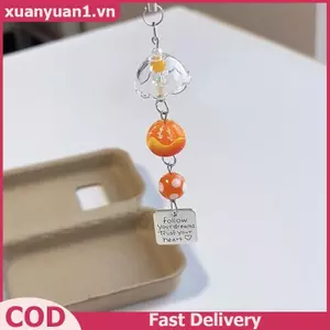XUAN Y2K Cam Móc Chìa Khóa Chuông Gió Ngôi Sao Đính Hạt Móc Khóa Cho Điện Thoại Camera Tai Nghe Ốp Lưng Charm Mặt Dây Chuyền Keycord VN
