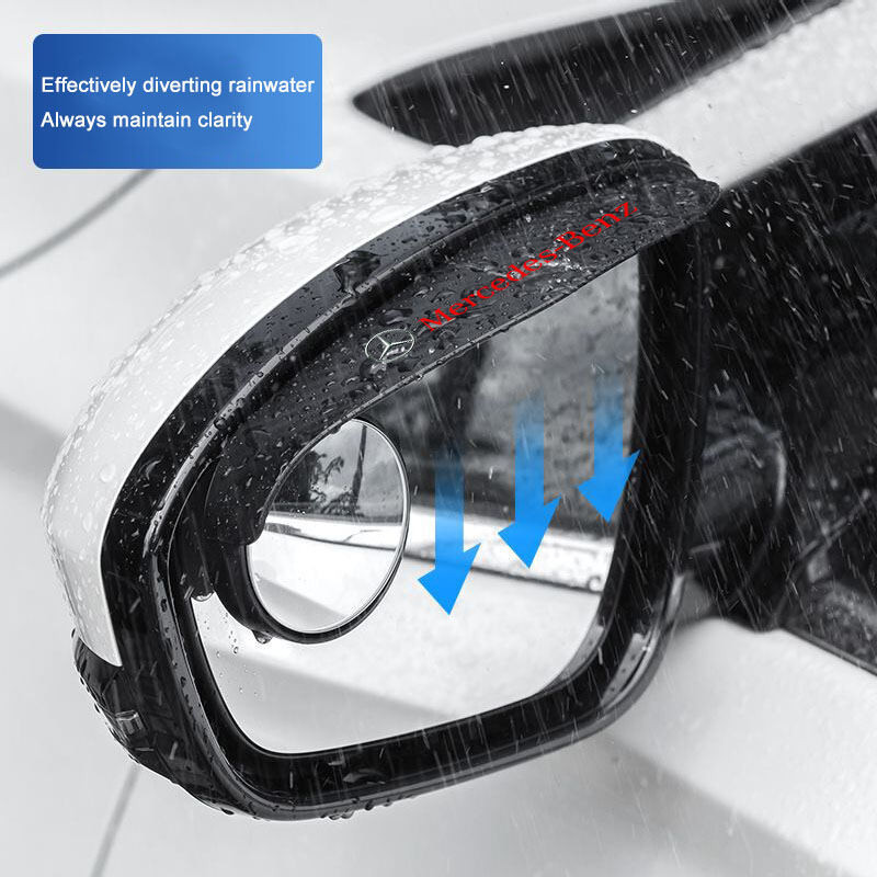 Gương chiếu hậu Benz mưa lông mày và lá chắn mưa gương phản quang mưa lông mày cho Mercedes Benz W210 W124 W203 W204 C200 W140 W176 W205 W123 W220 W211 W212 GLA GLB AMG
