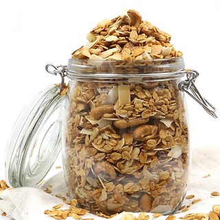 Granola Ngũ Cốc Thuần Chay - Yến Mạch, Hạt Điều, Hạnh Nhân, Hạt Hướng Dương, Dừa & Quế - Vegan Granola