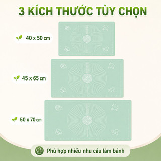 Tấm nhào bột silicone,Không Dính, không độc hại,Dễ Vệ Sinh Dùng Cho Gia Đình, Tiệm Bánh & Nhà Hàng