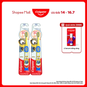 Bộ 2 bàn chải Colgate cho bé từ 2-5 tuổi hình ảnh Minion vui nhộn