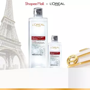 Bộ đôi Nước tẩy trang đa năng 3-in-1 L'Oreal Paris Crystal Revitalift Micellar cho da dầu mụn 400ml & 95ml