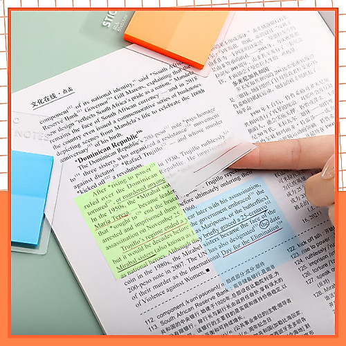 Set 50 Tờ Giấy Note Trong Suốt Chống Thấm Nước Tiện Dụng, Giấy Ghi Chú Màu Trong Suốt Dụng Cụ Học Tập Cute - MEKI | BigBuy360 - bigbuy360.vn