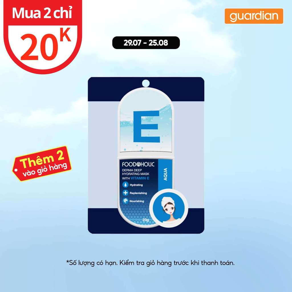 Mặt Nạ Foodaholic Vitamin E Cấp Ẩm, Phục Hồi Da 23g