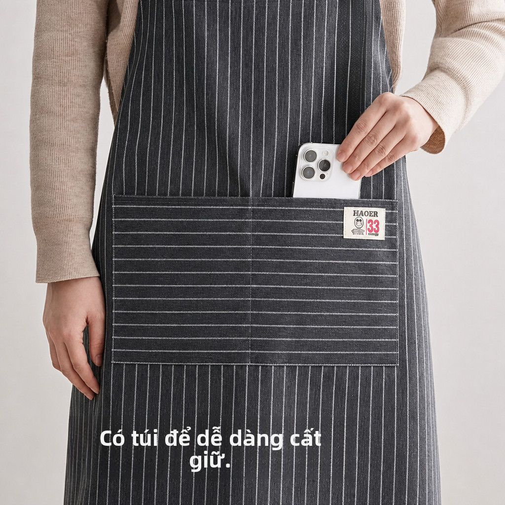 Tạp dề cotton phong cách Nhật Bản, chống vết bẩn và thoáng khí, unisex, thích hợp để nấu ăn tại nhà và làm việc tại nhà hàng. | BigBuy360 - bigbuy360.vn