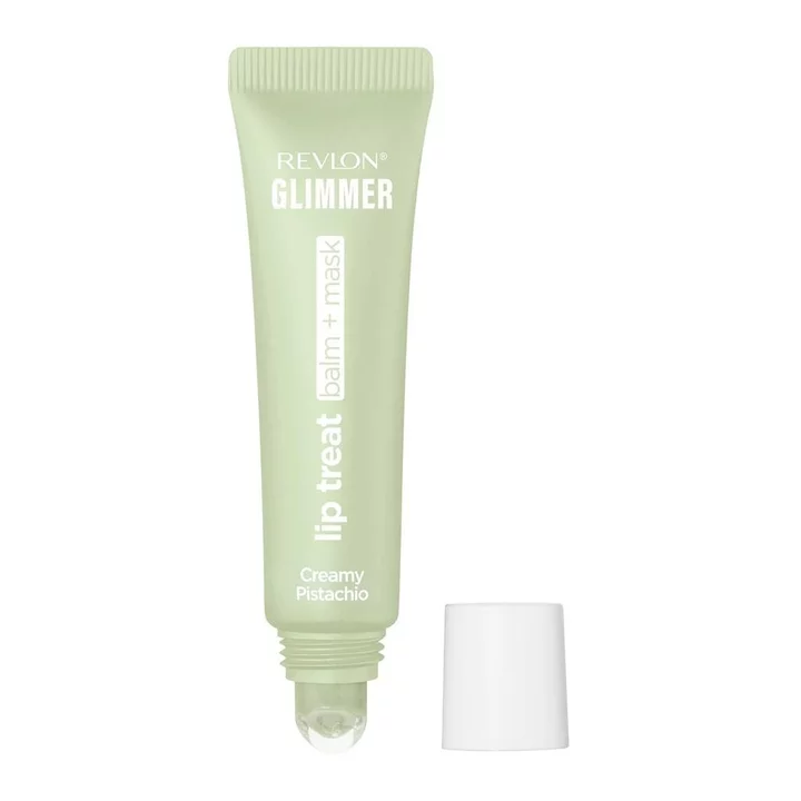Mặt nạ môi Revlon Gllimmer + Son môi, Chăm sóc môi Peptide ban đêm, Dưỡng ẩm, Màu hồ trăn 007y, SSZI 0,4oz