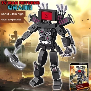 lego skibidi toilet mô hình lego Titan móng vuốt truyền hình người nhà vệ sinh và người giám sát đồ chơi khối xây dựng trí thông minh lắp ráp đồng hồ âm thanh người