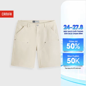 Quần soóc khaki nam CANIFA cotton dáng suông 8BS26C001