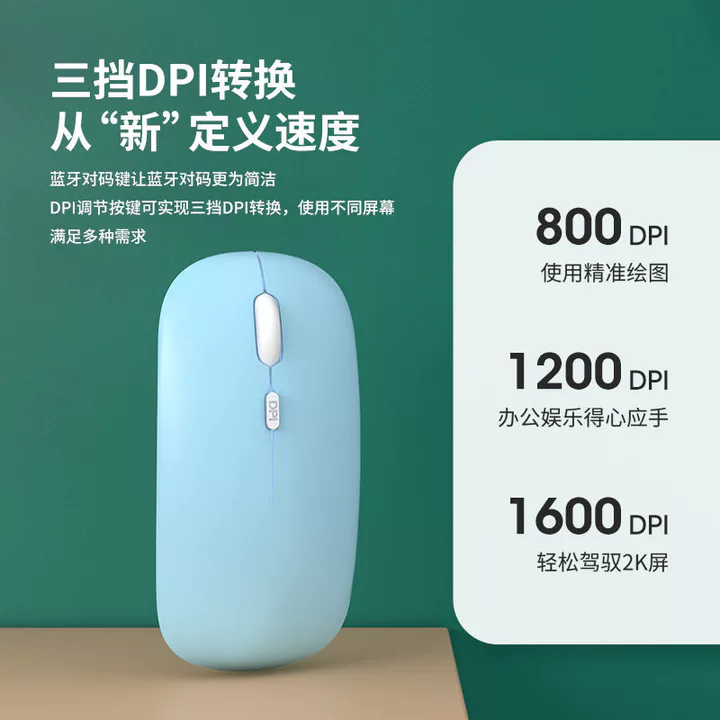 chuột không dây chuột không dây laptop Chuột Bluetooth Pin Kép Im Lặng Nam Thích Hợp Cho ipad Điện Thoại Di Động Máy Tính Bảng Laptop Mini Chuột Không – 4