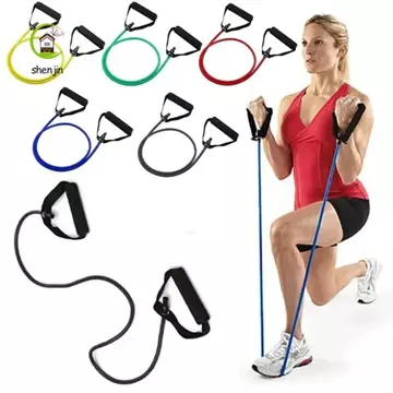 shenjin Dây kéo kháng lực SHENJIN, 5 cấp độ đàn hồi 5 cấp độ Dây kháng lực, Dây kháng lực Di động Đa chức năng Dây thun tập thể dục đơn sắc