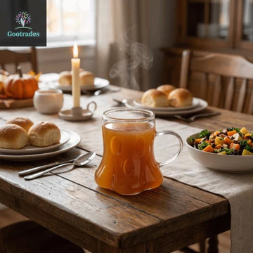 Cốc thủy tinh GOOTARDES Halloween, Cốc thủy tinh trong suốt bằng thủy tinh Borosilicate, Cốc thủy tinh uống có tay cầm Thanh cốc nước ép phong cách đơn giản