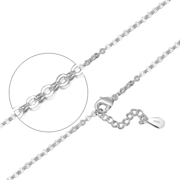 Dây chuyền mở rộng chuỗi chéo dành cho nữ Dây chuyền xương đòn ngắn mạ bạc Phiên bản Hàn Quốc Dây chuyền trơn hình chữ O đơn giản Mặt dây chuyền phù hợp với dây chuyền