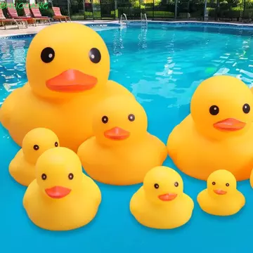 CHUGUANG Vịt Vàng Đồ Chơi Tắm Cho Bé, Có Bóp Âm Thanh Phao Vịt Với Bóp Âm Thanh Đồ Chơi Tắm, Đồ Chơi Tắm Cho Bé Vịt Vàng Dễ Thương Cao Su Vịt Vàng Nhỏ Đồ Chơi Nước Đồ Chơi Cho Bé