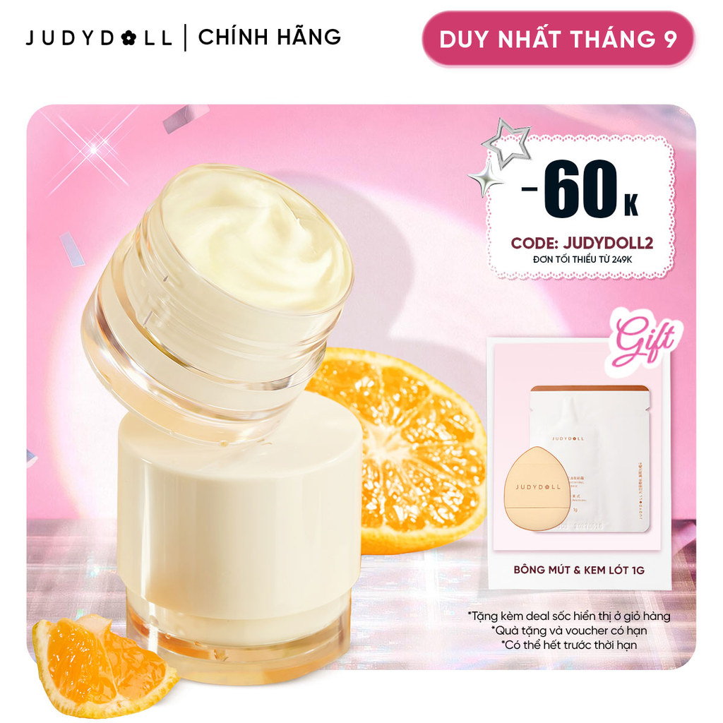 JUDYDOLL Kem lót Judydoll Makeup Base Dưỡng ẩm Kiềm dầu Lâu Trôi Chống xuống tông 30g