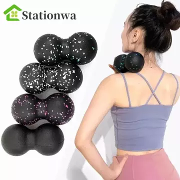 STATIONWA EPP Massage Bóng, Massage Co Giãn Thể Dục Bóng Massage Đậu Phộng, Phụ Kiện Tập Thể Dục EPP Yoga Gym Đôi Lacrosse Bóng Lacrosse Myofascia Bóng Sau Chân Cột Sống Cổ Tử Cung