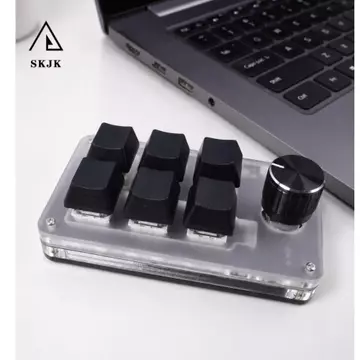 Bàn Phím Chơi Game SKJK, Bàn Phím Lập Trình Mini Tùy Chỉnh RGB Hot Swap, Bàn Phím Macro 1 Núm USB Có Dây 6 Phím Lập Trình Bàn Phím Cơ