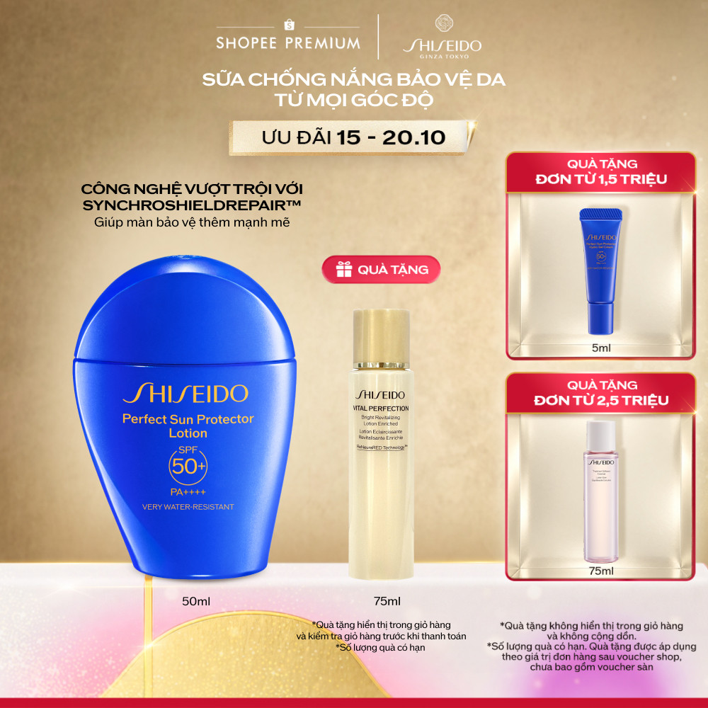 Sữa chống nắng dưỡng da Shiseido GSC Perfect Sun Protector Lotion SPF50+ 50ml