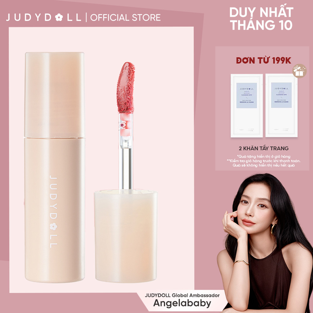 Son Tint Bóng + Son Bùn JUDYDOLL Căng bóng Son kem Mịn lì Mờ Vân môi Lâu Trôi Không khô môi 2,8g
