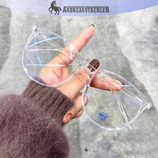 Onetimingfine Trong Suốt Kính Máy Tính Khung Nam Nữ Chống Ánh Sáng Xanh Kính Tròn Đen Kính Quang Học VN