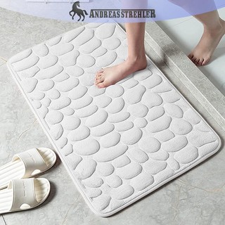 Onetimingfine Nhà Cobblestone Dập Nổi Cửa Thảm Cửa Phòng Tắm Đơn Giản Gió Hút Chân Thảm Phòng Tắm Thảm Chống Trơn Trượt Sàn VN