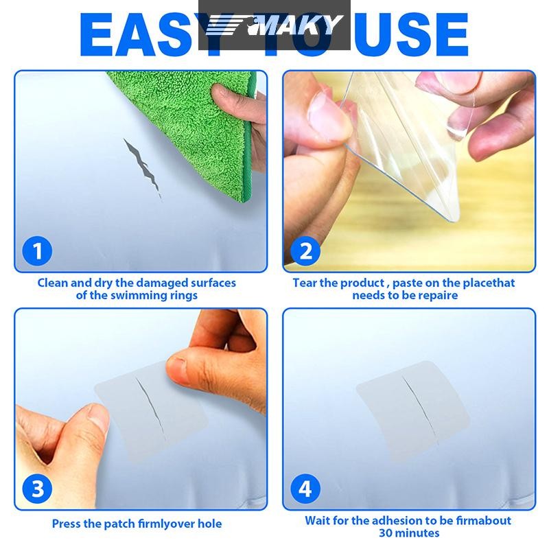 Newwellknownepic Phao Bơi Sửa Chữa Miếng Dán Keo Keo Dán PVC Cho Đồ Chơi Bơm Hơi Bể Bơi Phao Giường Không Khí Dinghy Dính Phụ Kiện VN