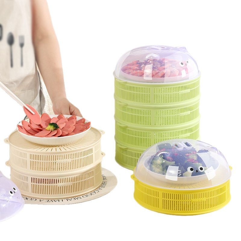 Mới Vỏ Rau Củ Củ Củ Nhiều Lớp Giỏ Rửa Rau Củ Vỏ Cơm Hộ Gia Đình Bàn Ăn Che Bụi Chống Muỗi